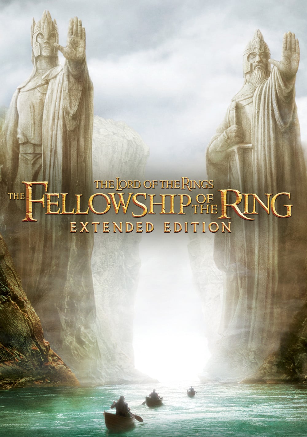 A movie poster of LOTR: The Fellowship of the Ring (Extended Ed.).