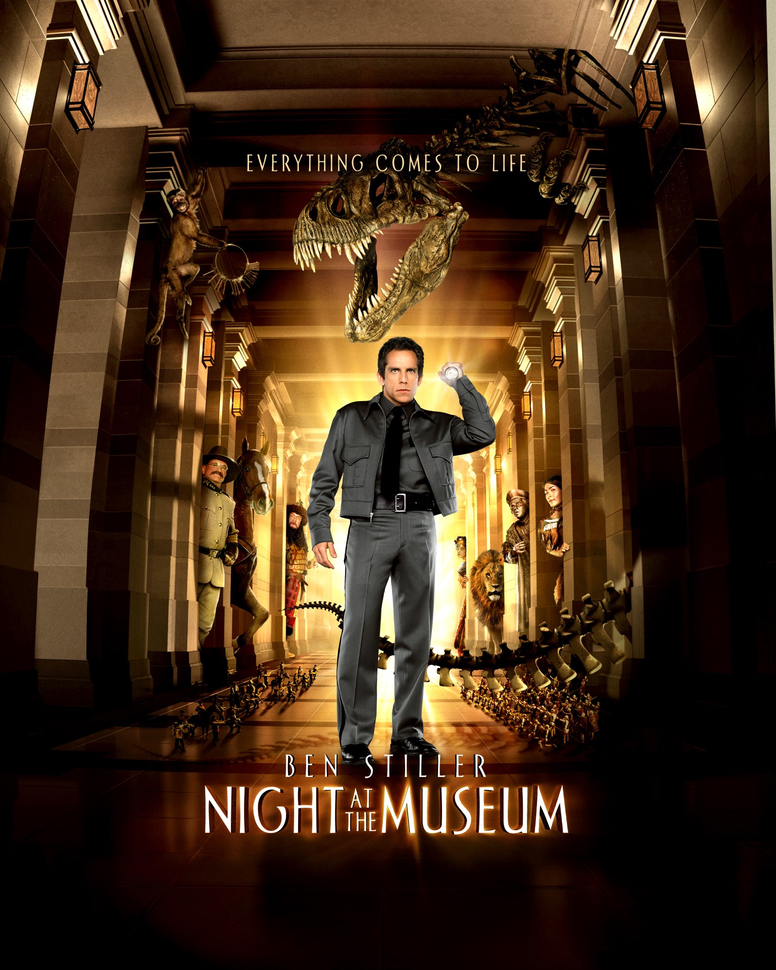 A movie poster of Night at the Museum (20th anniversary).
