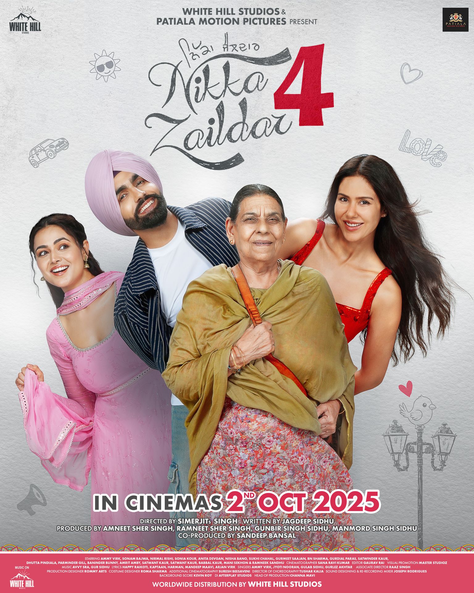 A movie poster of Nikka Zaildaar 4. Starring .