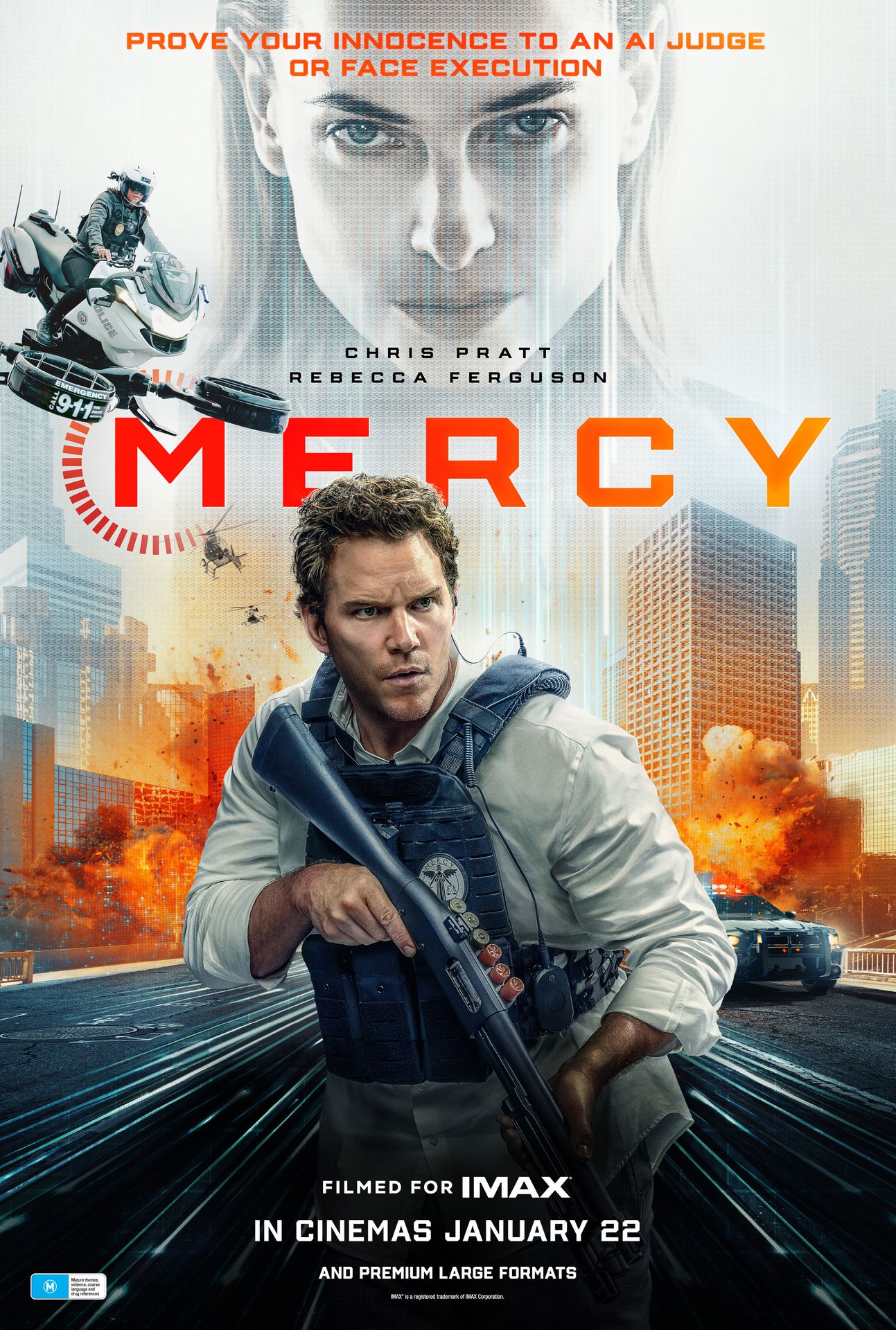 A movie poster of Mercy.