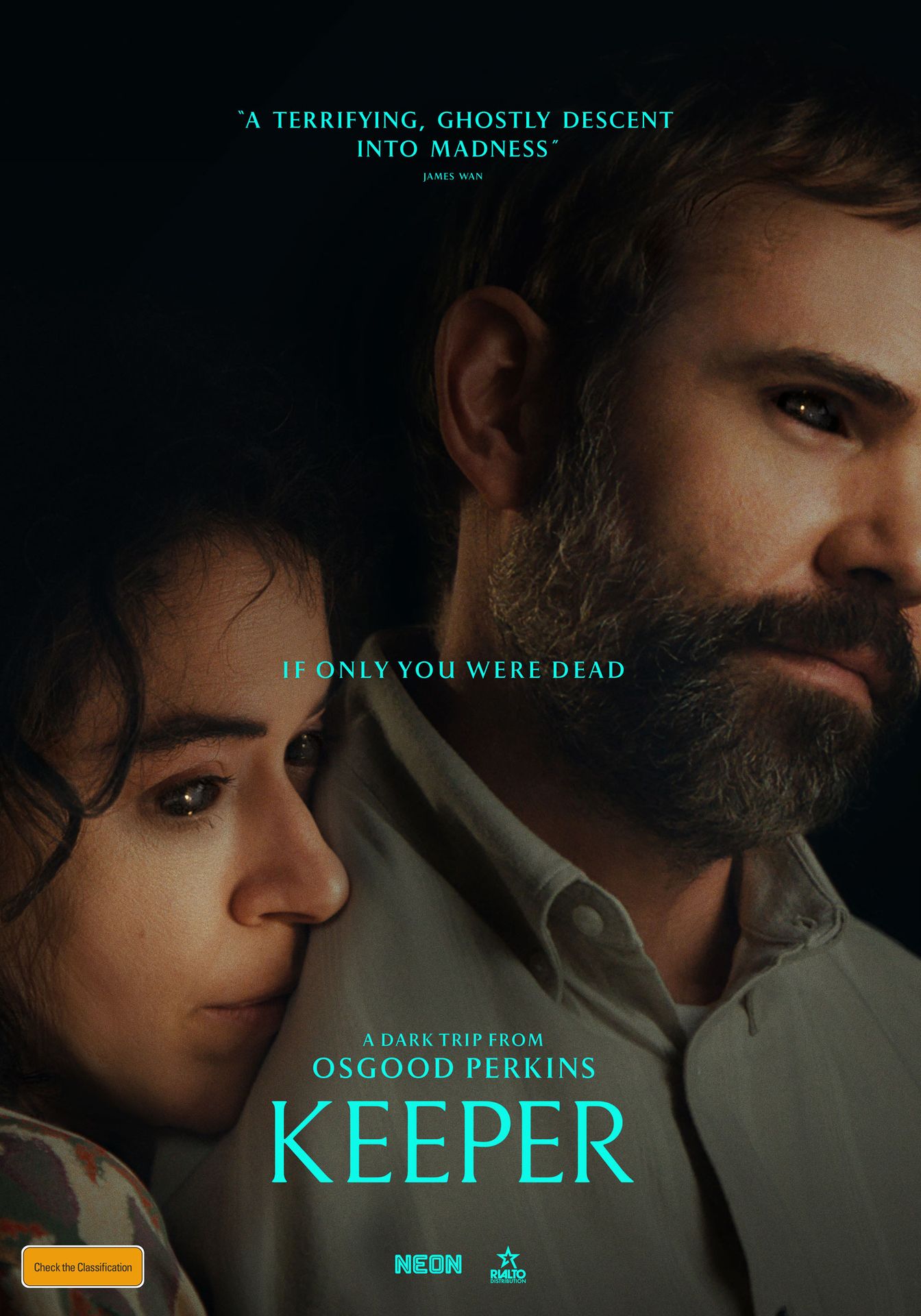 A movie poster of Keeper. Starring Claire Friesen, Tatiana Maslany, Rossif Sutherland. Release date 13 11 2025.