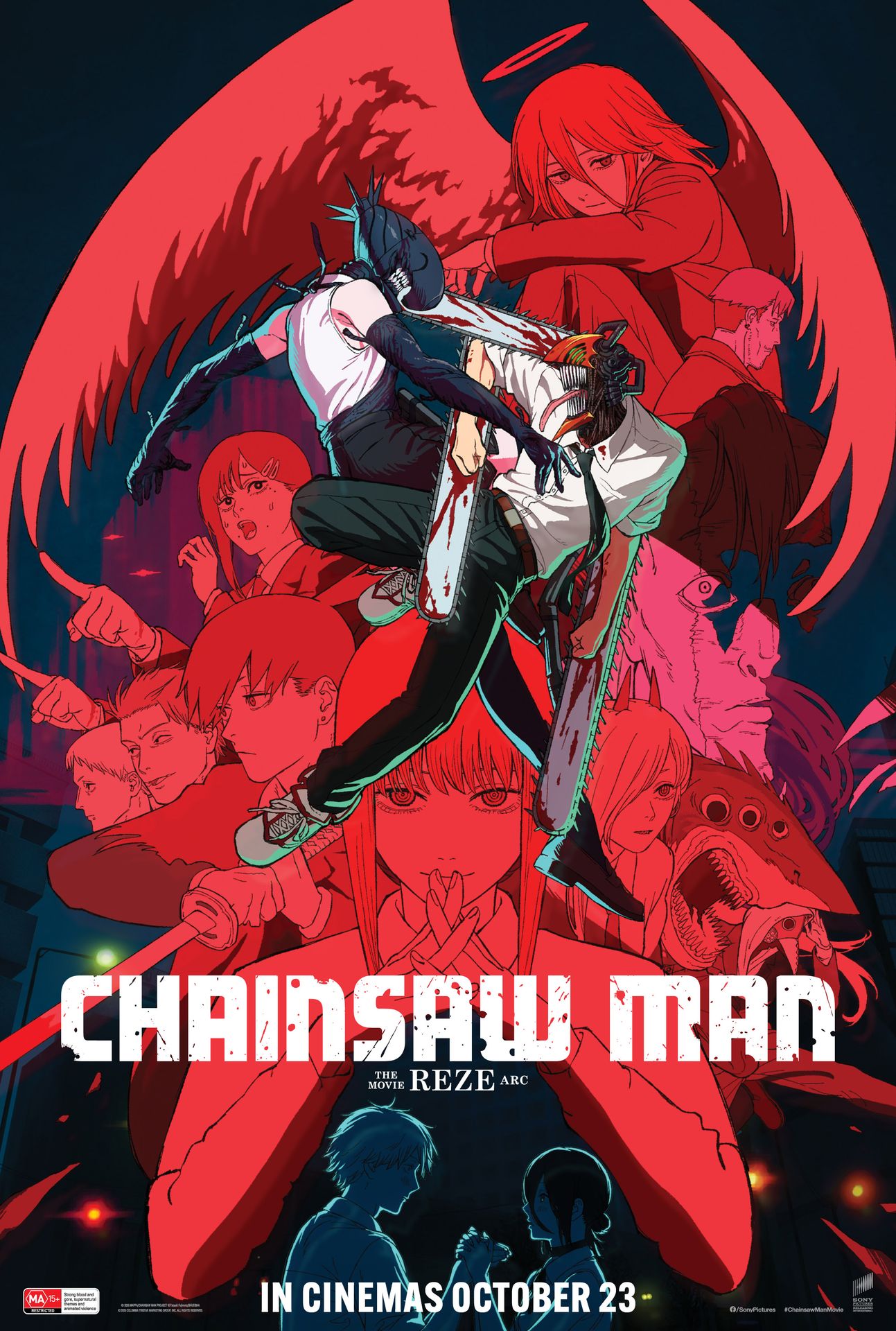 A movie poster of Chainsaw Man - The Movie: Reze Arc. Starring .