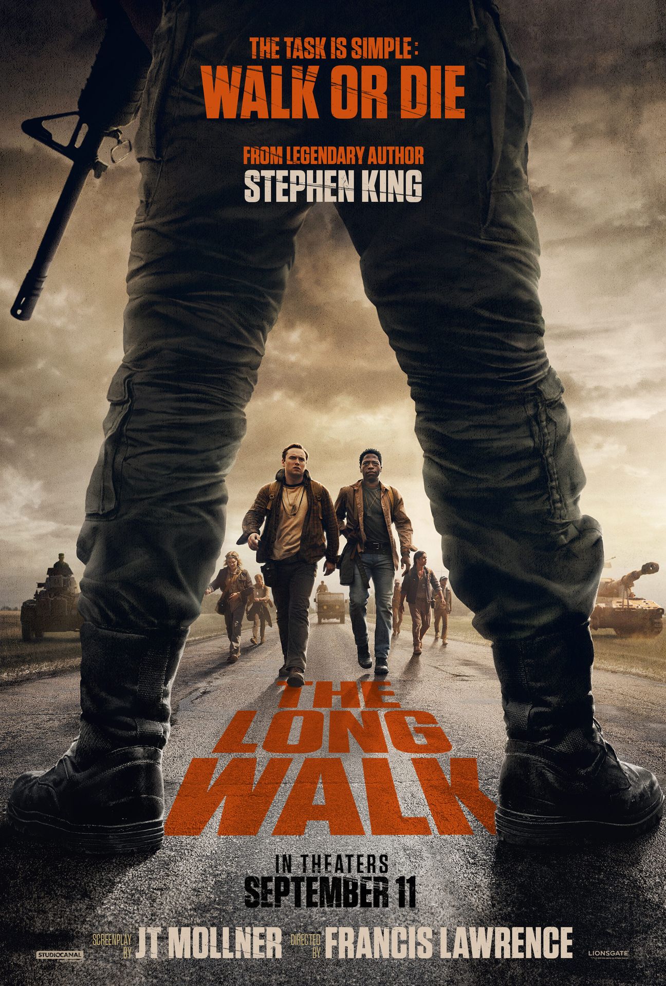 A movie poster of The Long Walk. Starring .