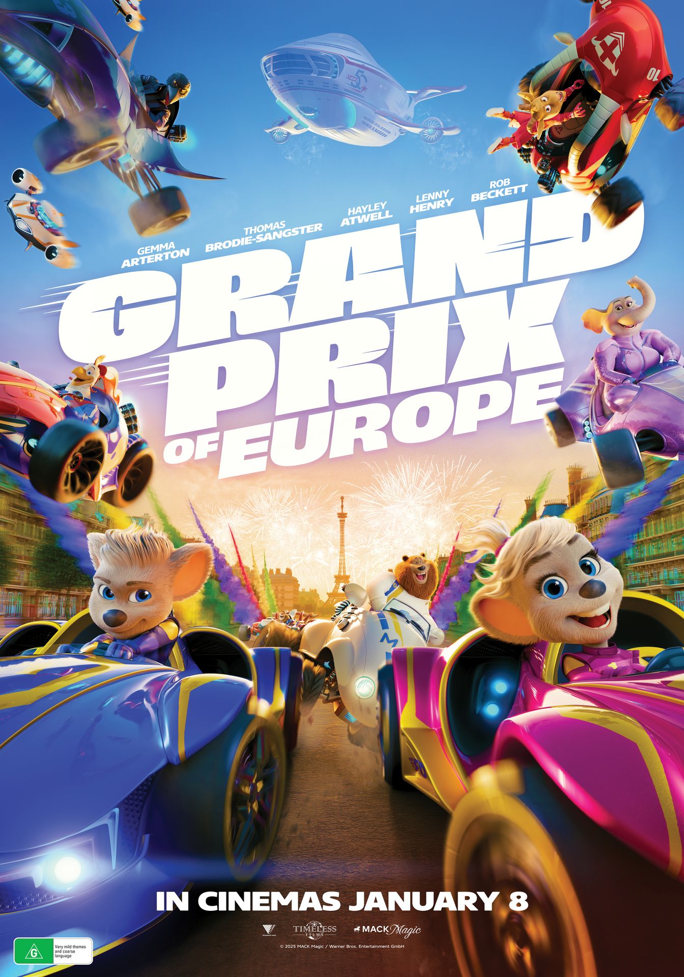 A movie poster of Grand Prix of Europe.