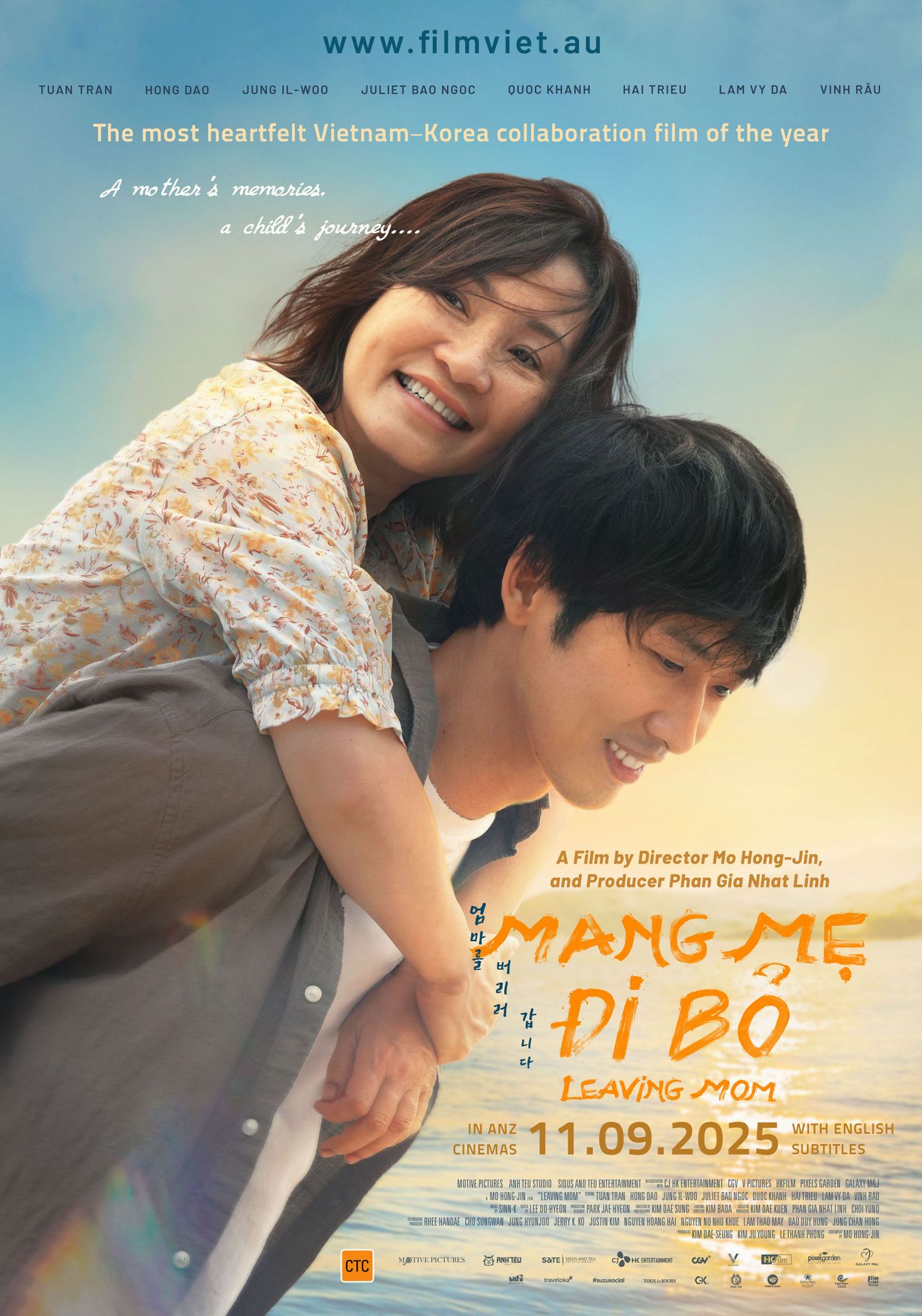 A movie poster of Leaving Mom. Starring .