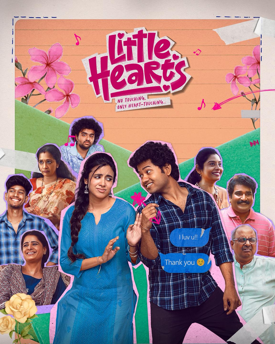 A movie poster of Little Hearts. Starring .