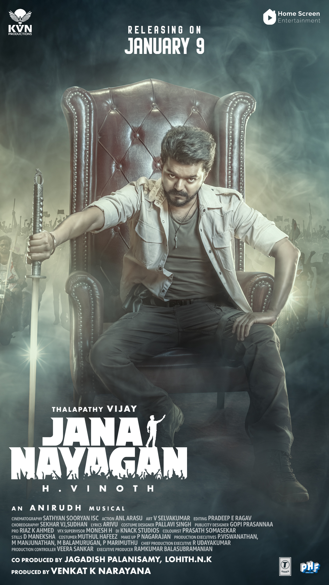 A movie poster of Jana Nayagan.