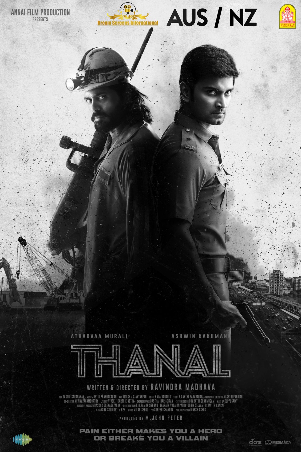 A movie poster of Thanal. Starring .