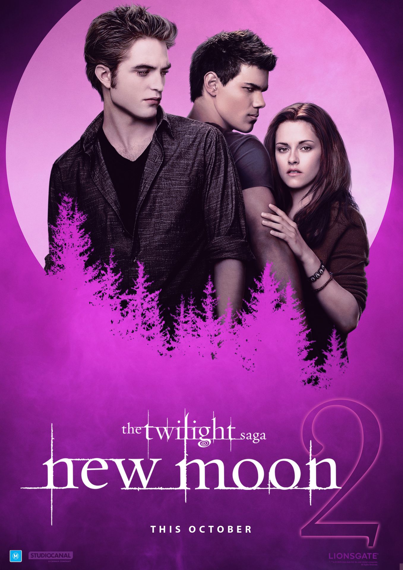 A movie poster of Twilight: New Moon (Re-Release). Starring .