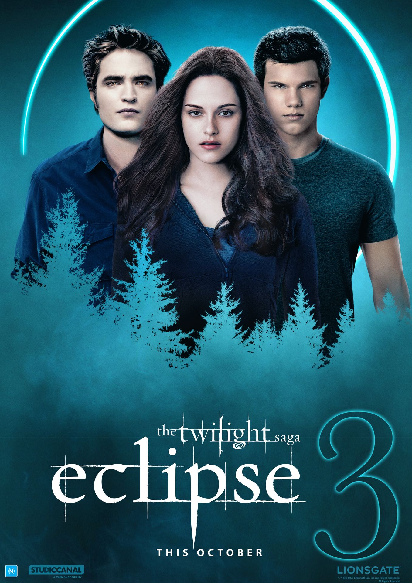 A movie poster of Twilight: Eclipse (Re-Release). Starring .