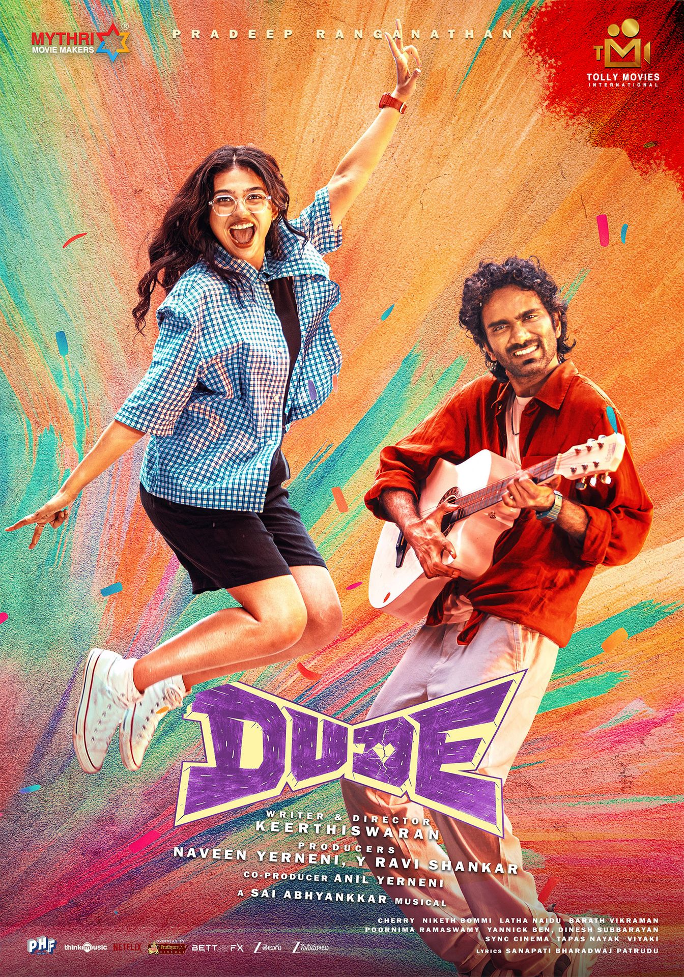 A movie poster of Dude. Starring .