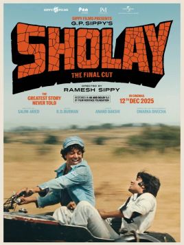 A movie poster of Sholay - The Final Cut.