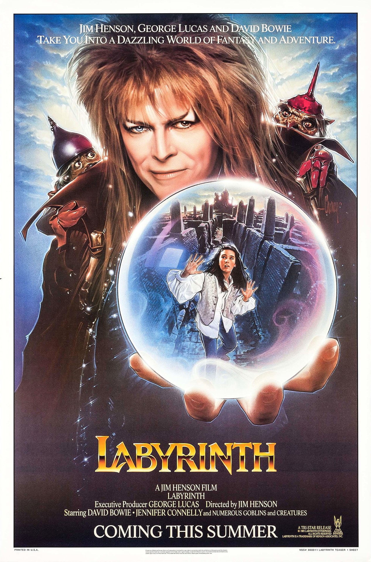 A movie poster of Labyrinth (40th Anniversary).