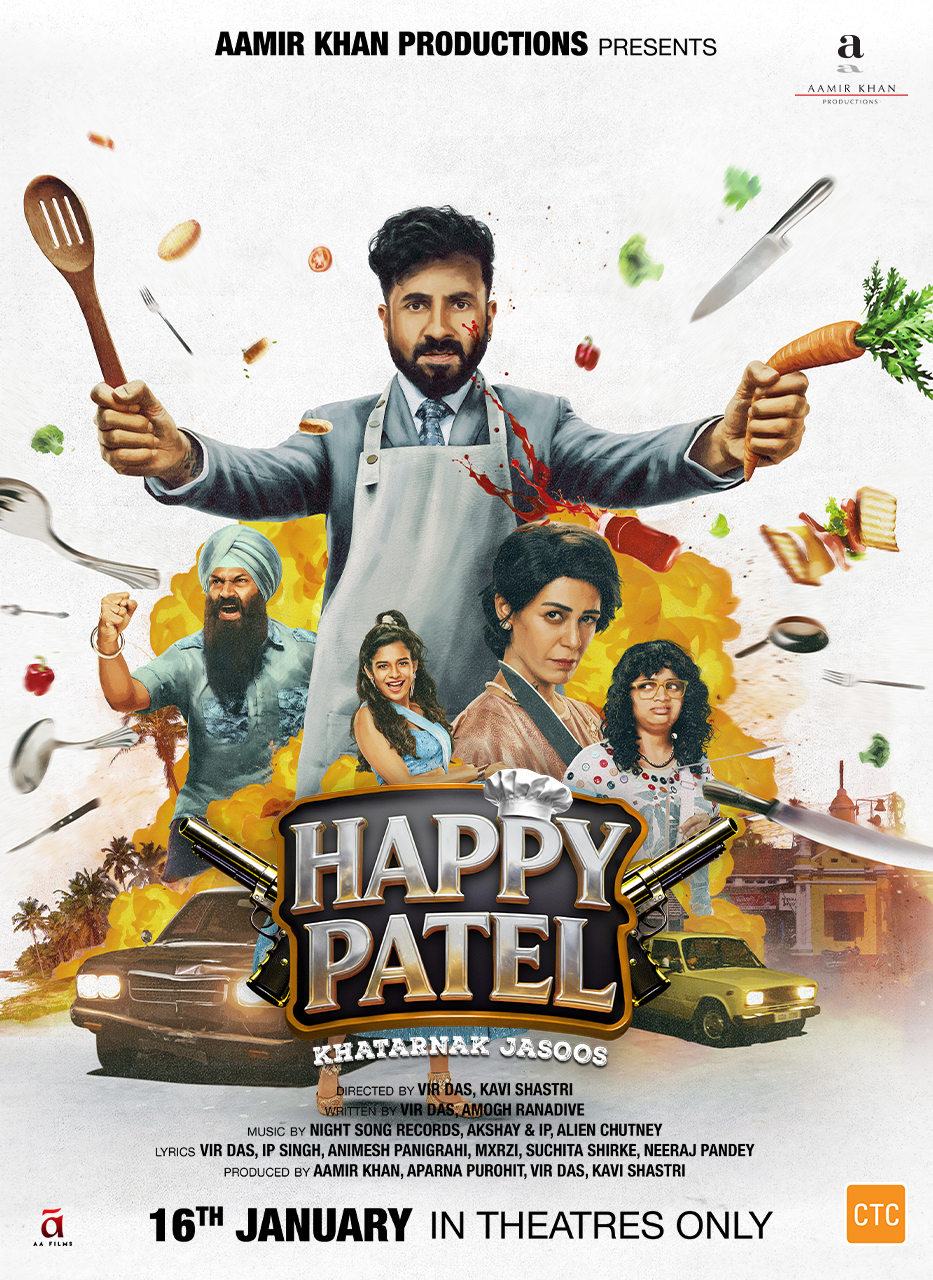 A movie poster of Happy Patel Khatarnaak Jasoos.