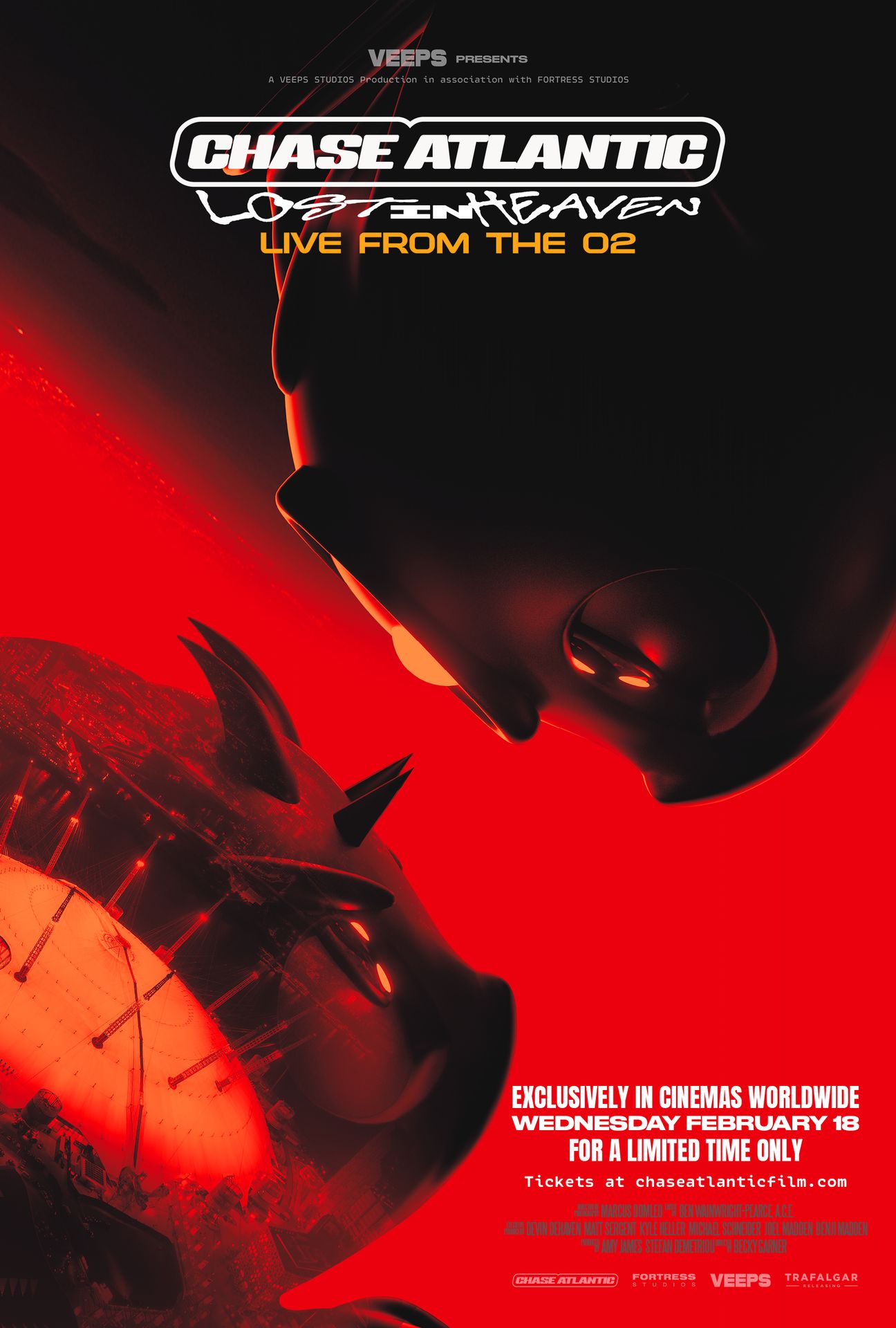 A movie poster of Chase Atlantic: Lost In Heaven. Starring Chase Atlantic,Christian Anthony,Clinton Cave,Mitchel Cave.