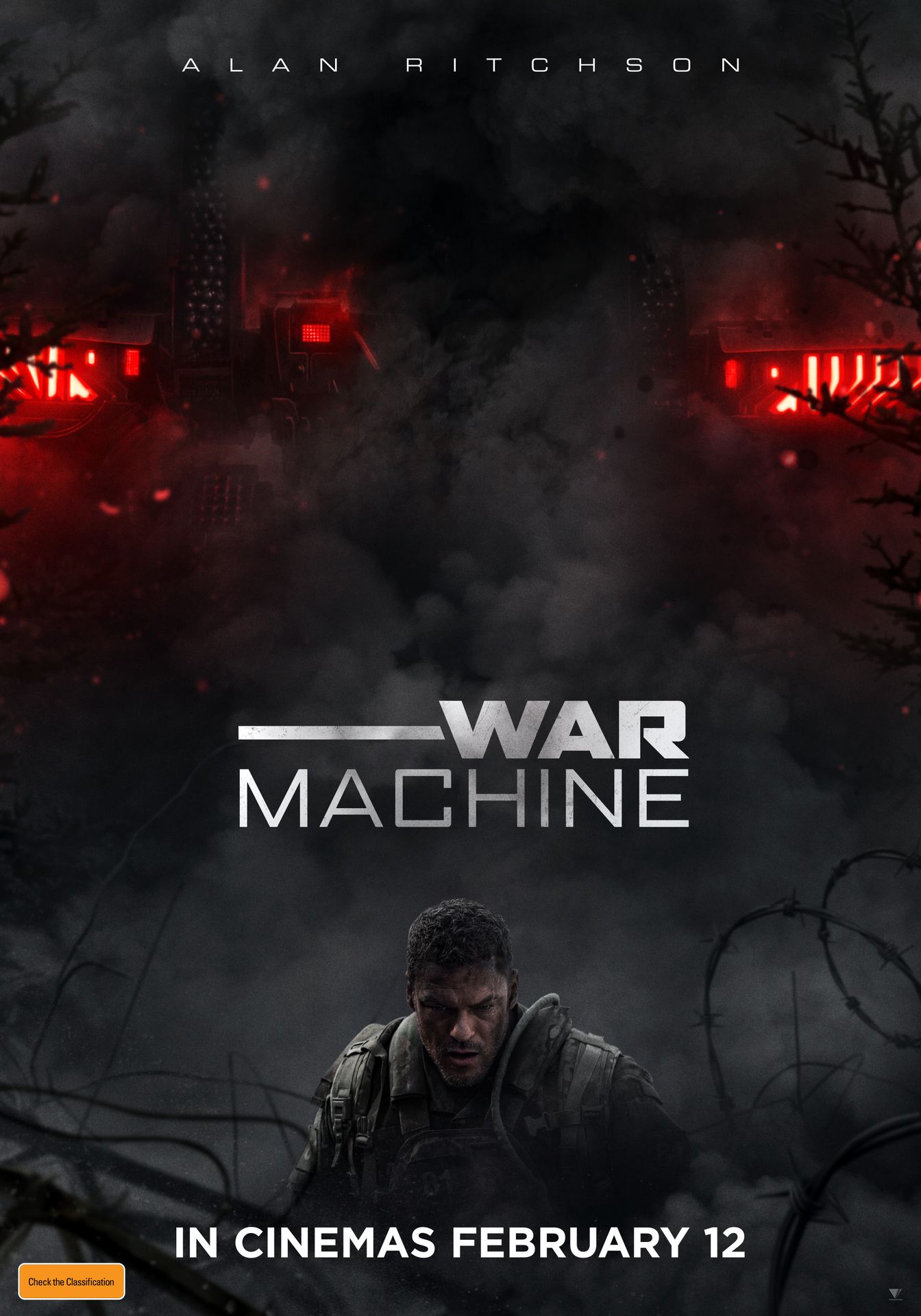 A movie poster of War Machine.