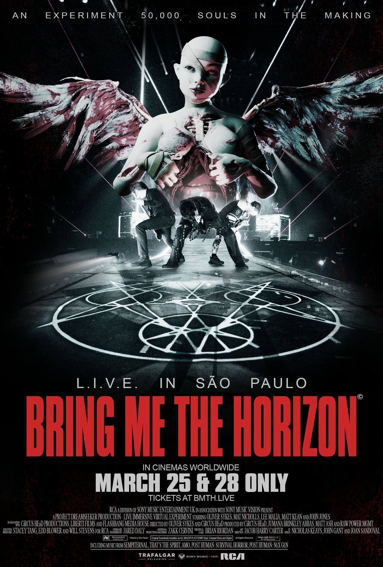 A movie poster of Bring Me The Horizon - L.I.V.E. in Sao Paulo.
