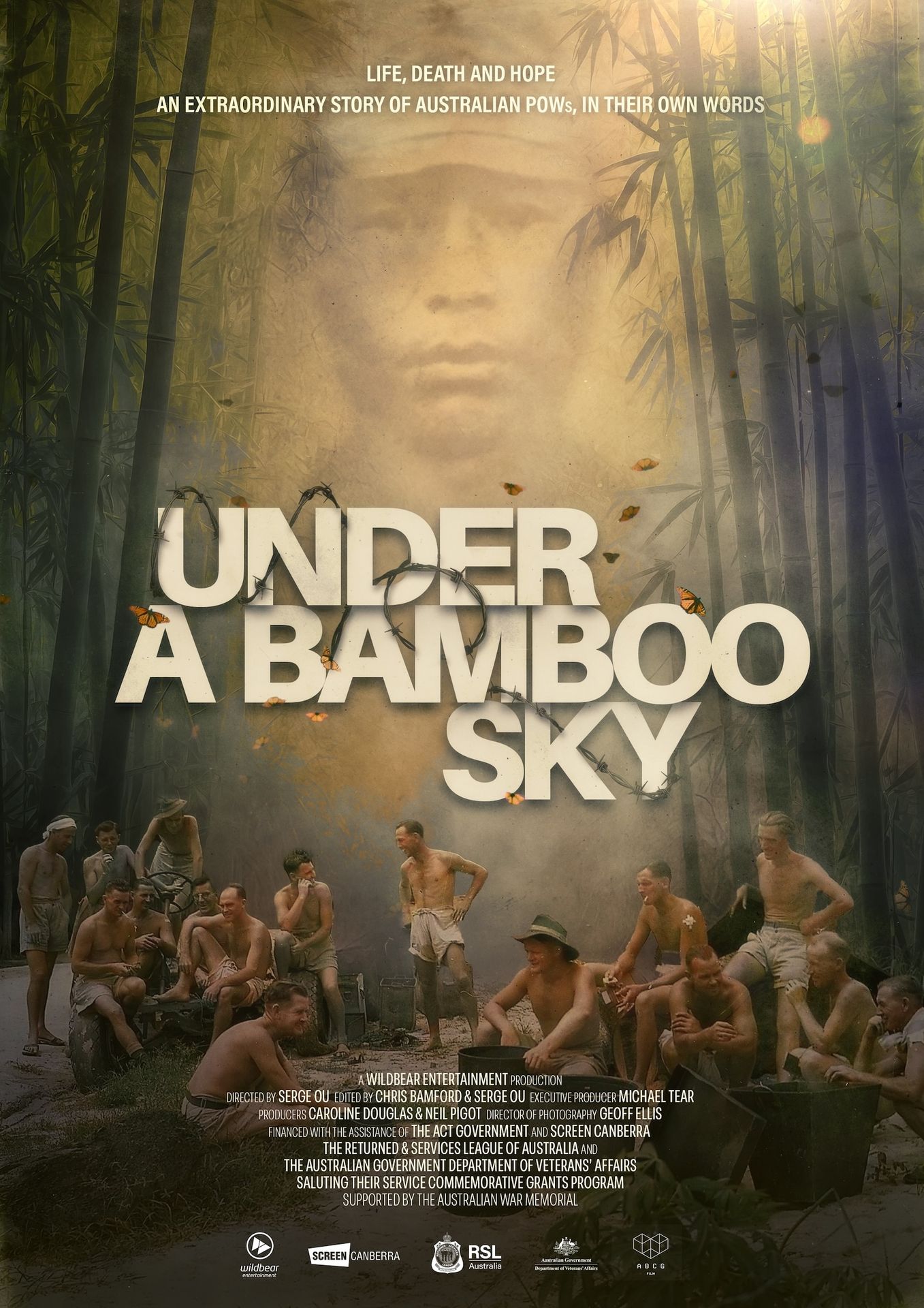 A movie poster of Under a Bamboo Sky. Release date 22 04 2026.