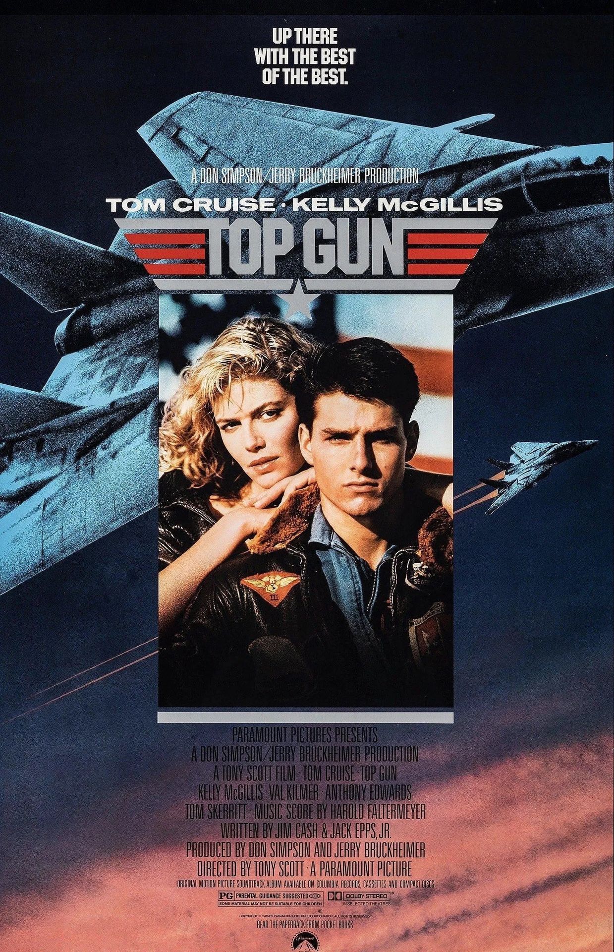 A movie poster of Top Gun - 40th Anniversary.