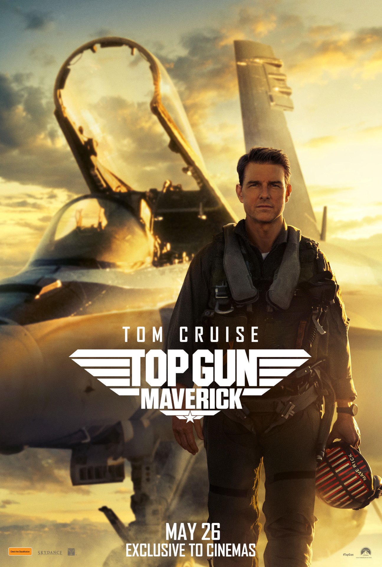 A movie poster of Top Gun: Maverick (Re-Release).