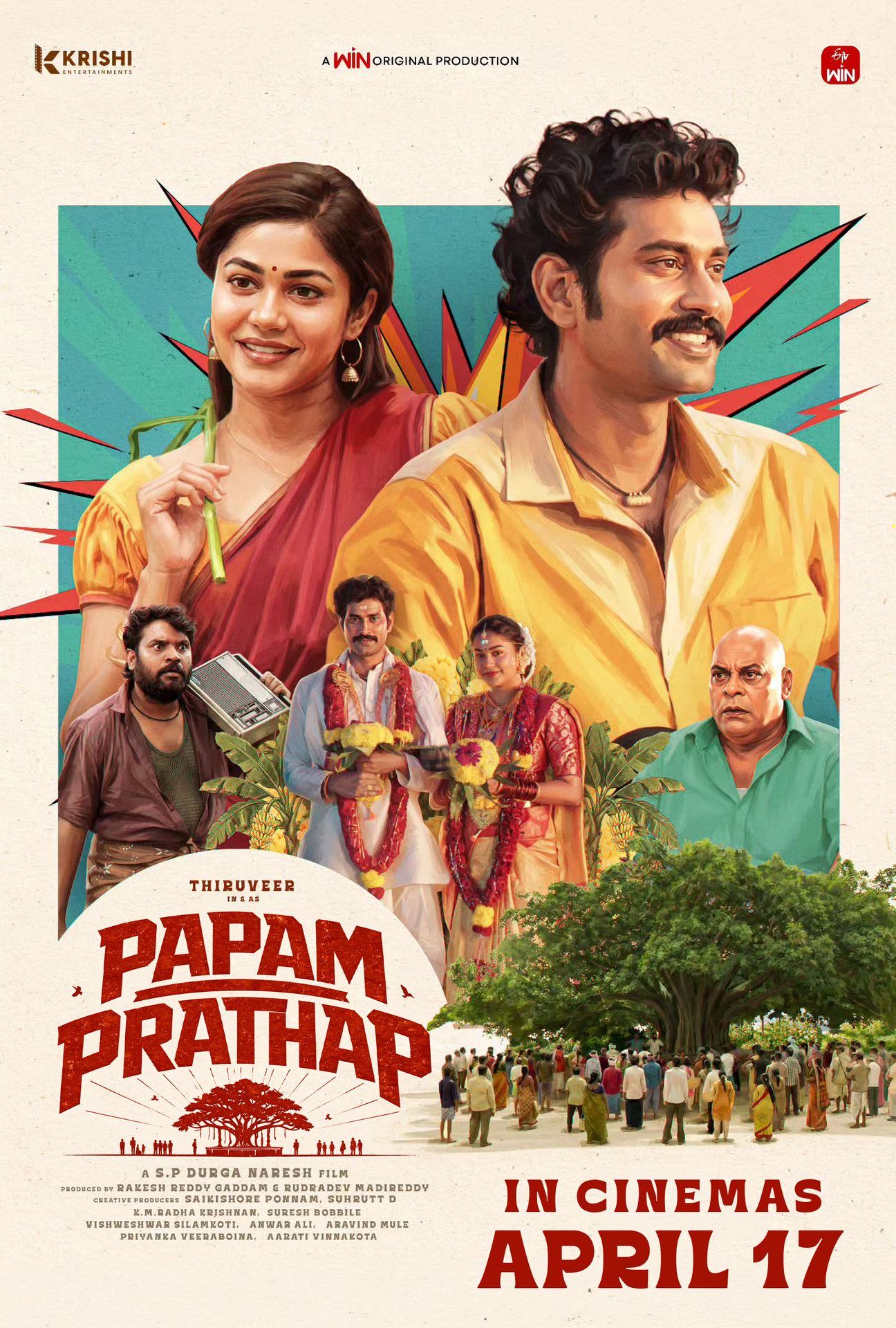 A movie poster of Papam Prathap.