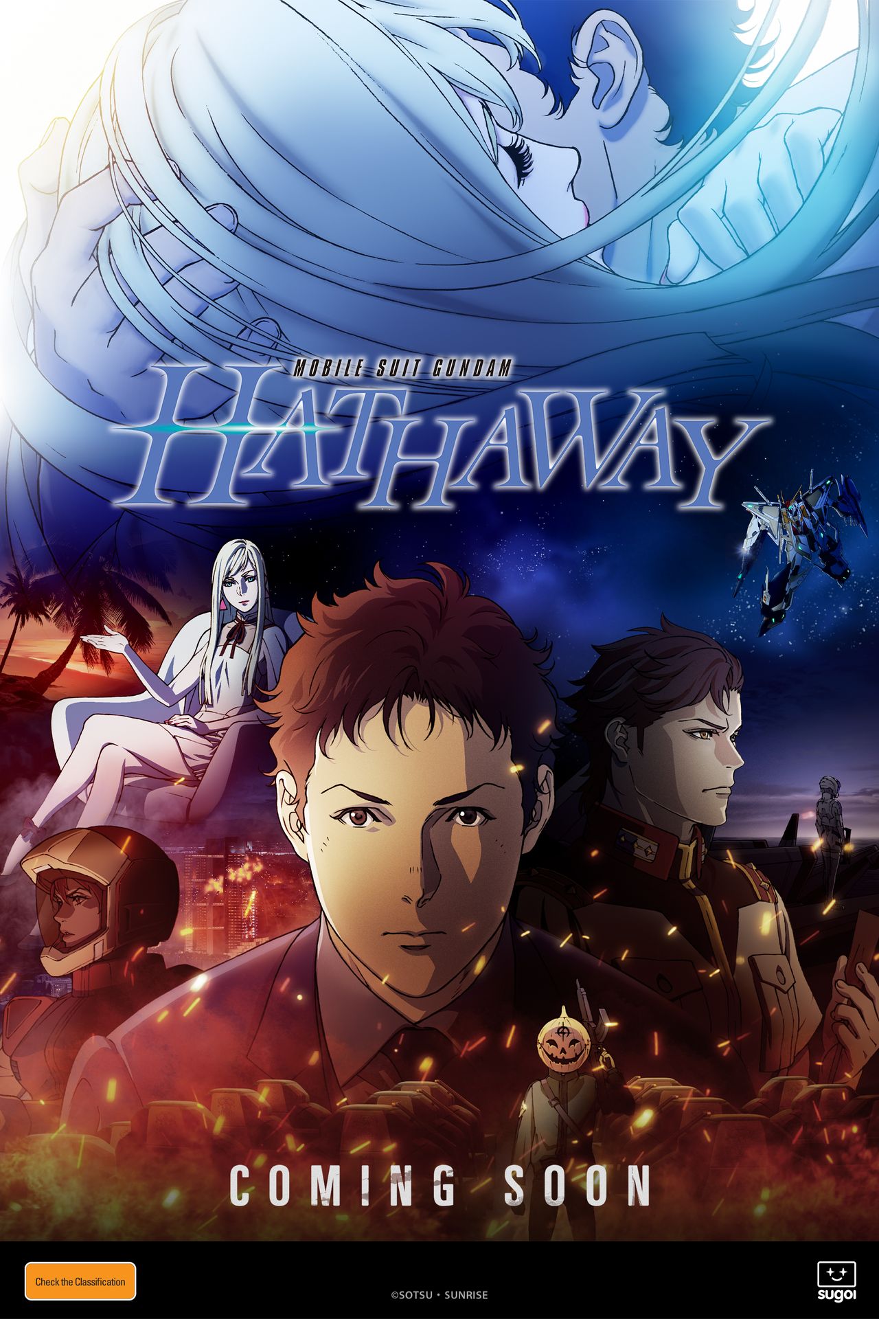 A movie poster of Mobile Suit Gundam: Hathaway.