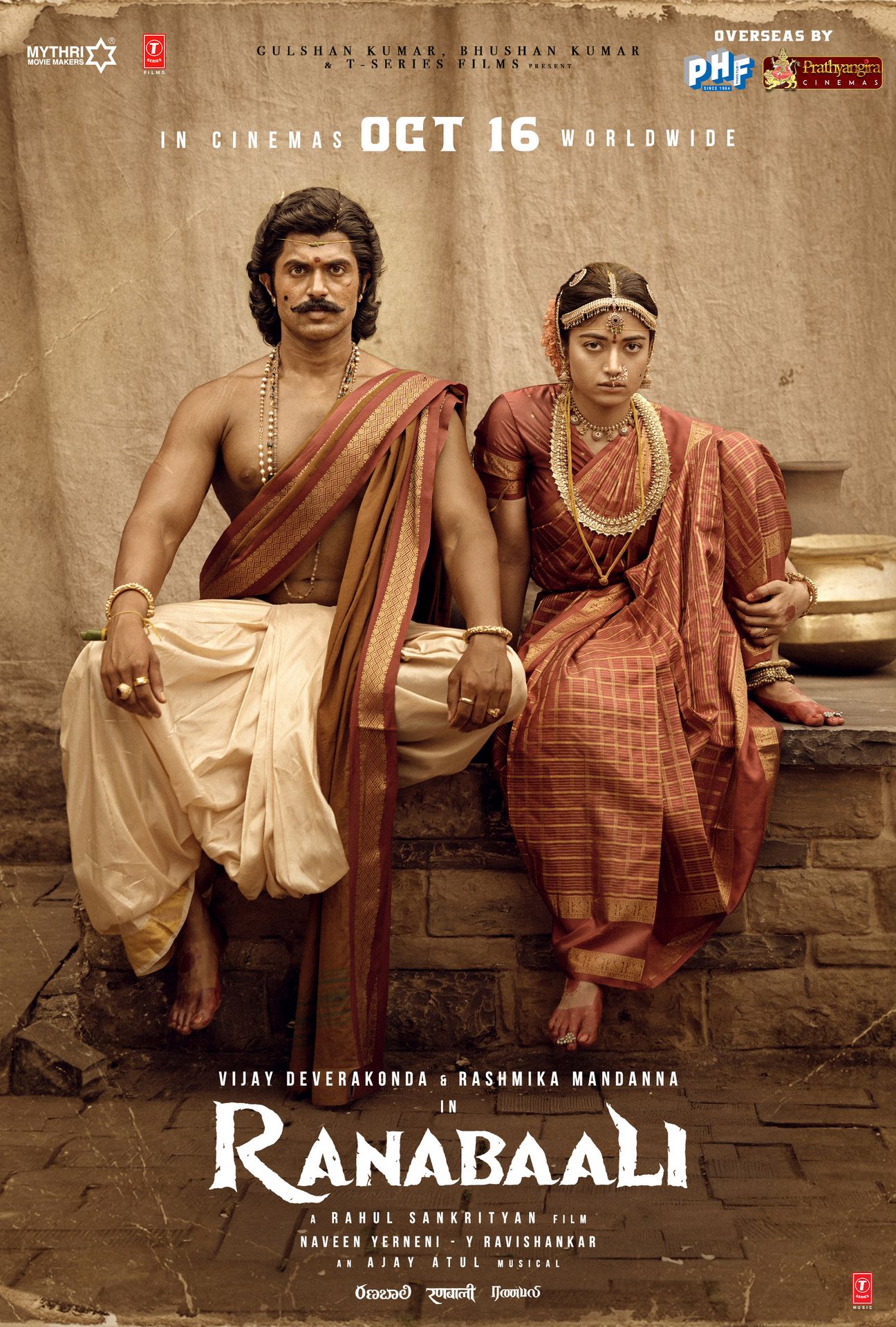 A movie poster of Ranabaali. Starring Arnold Vosloo, Benedict Garrett, Jason Shah, Luke McGibney, Rashmika Mandanna, Vijay Deverakonda, Zachary Coffin.