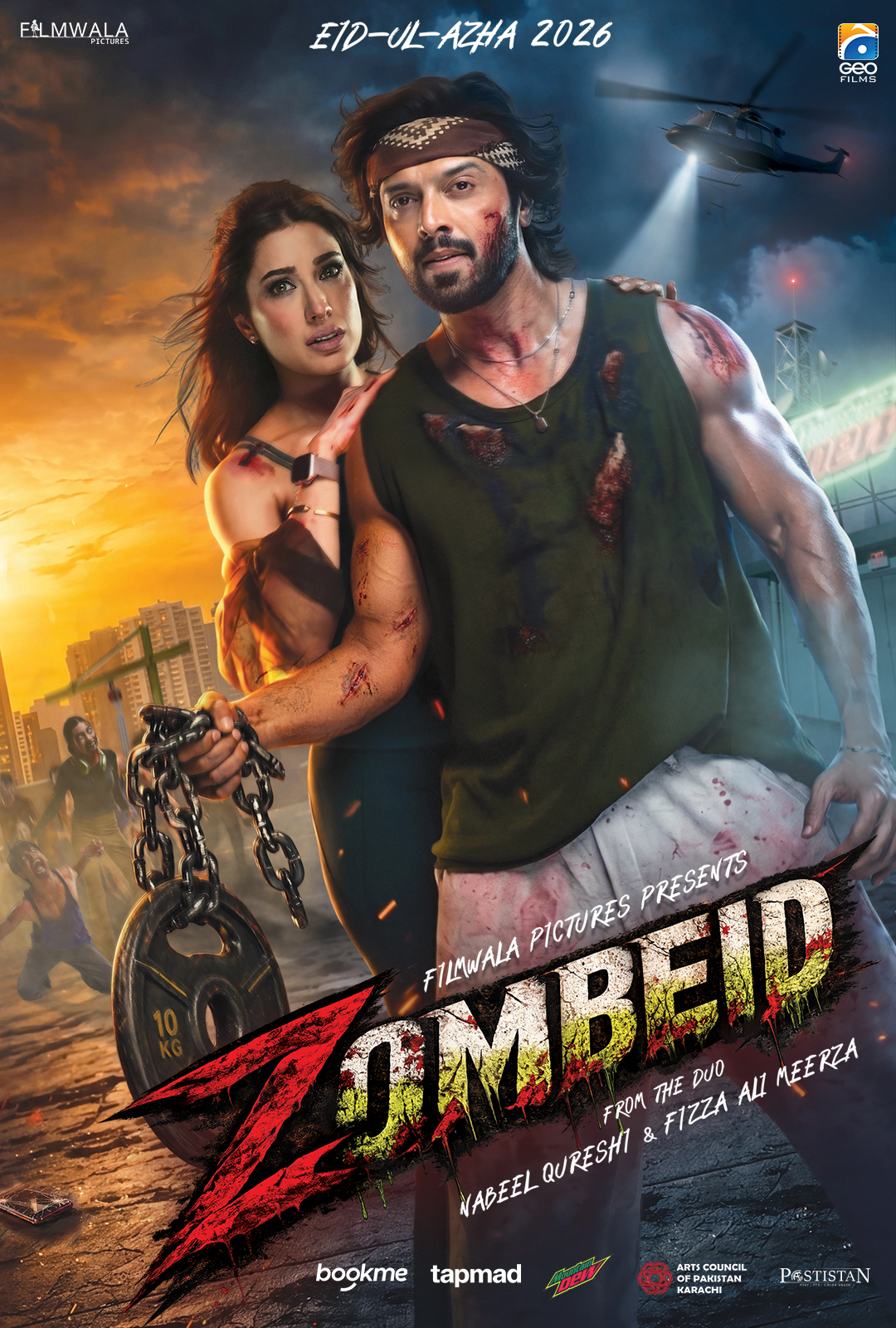 A movie poster of Zombeid.