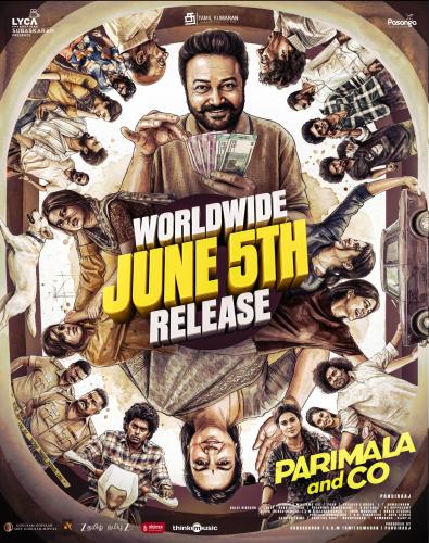 A movie poster of Parimala and Co. Starring Urvashi, Jeyaram, Yogi Babu. Release date 05 06 2026.