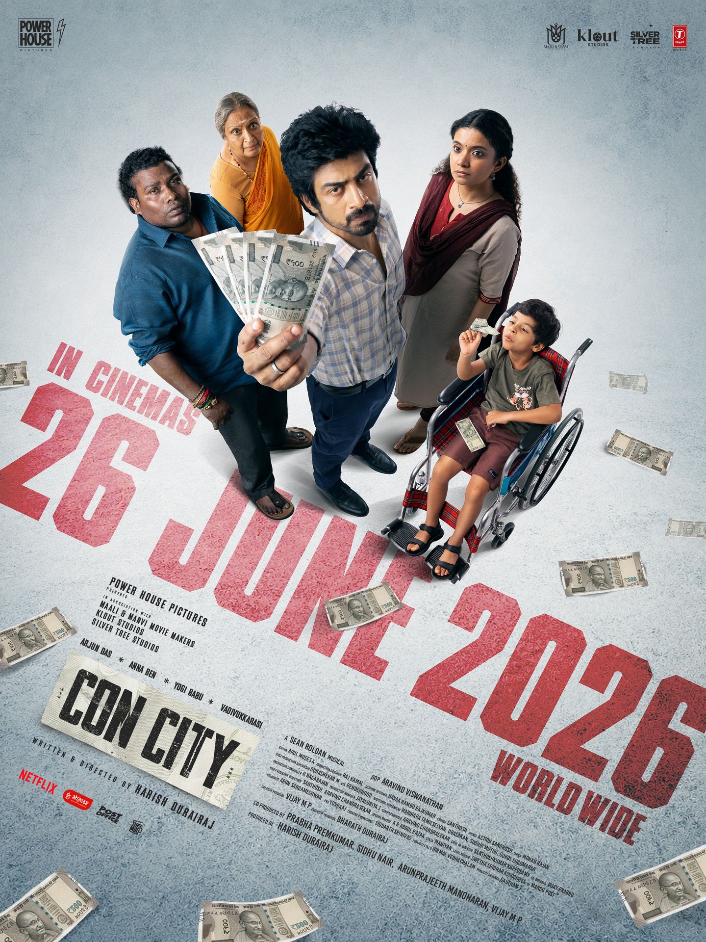 A movie poster of Con City.