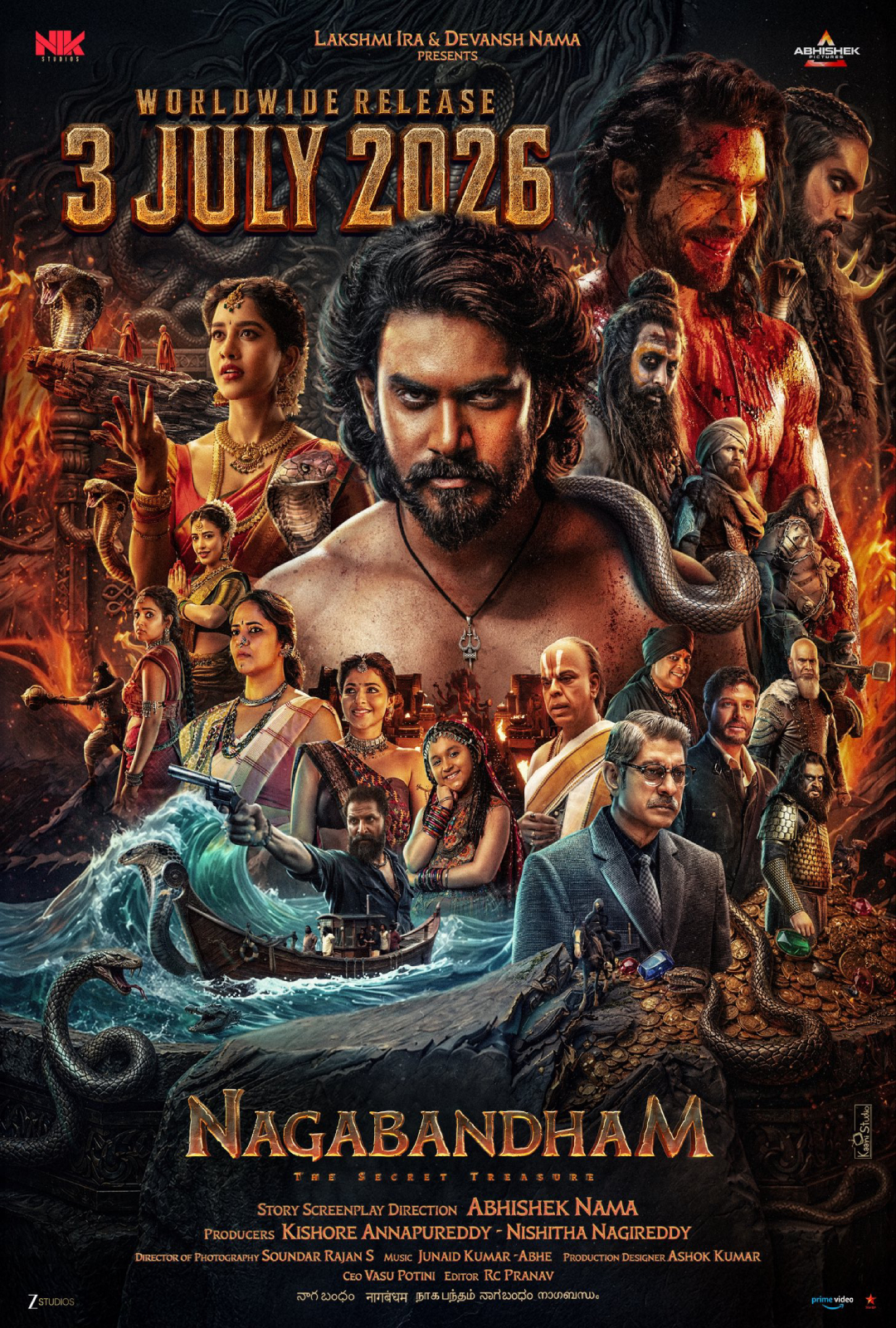 A movie poster of Nagabandham - The Secret Treasure.