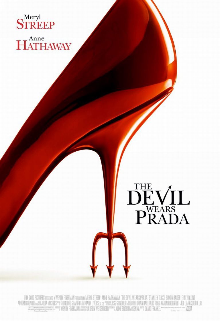 A movie poster of The Devil Wears Prada (20th Anniversary).