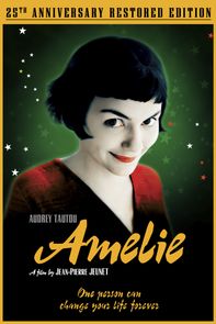 A movie poster of Amelie: 25th Anniversary Restored Edition.