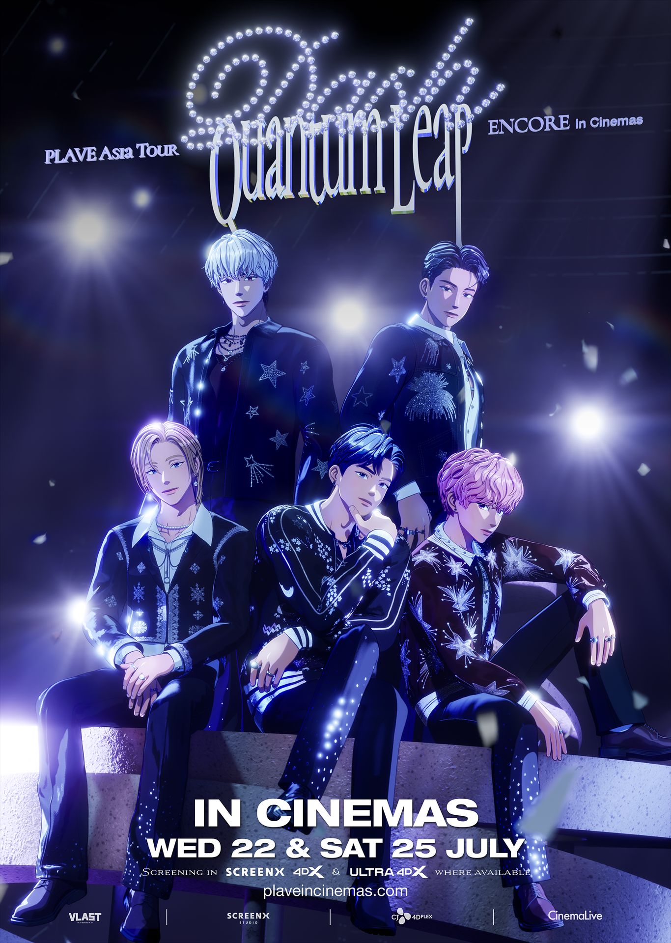 A movie poster of PLAVE Asia Tour [DASH: Quantum Leap].