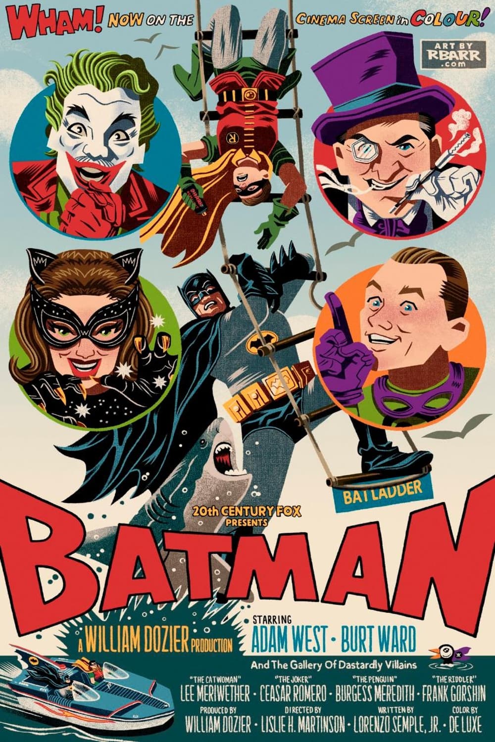 A movie poster of Batman: The Movie (60th anniversary).