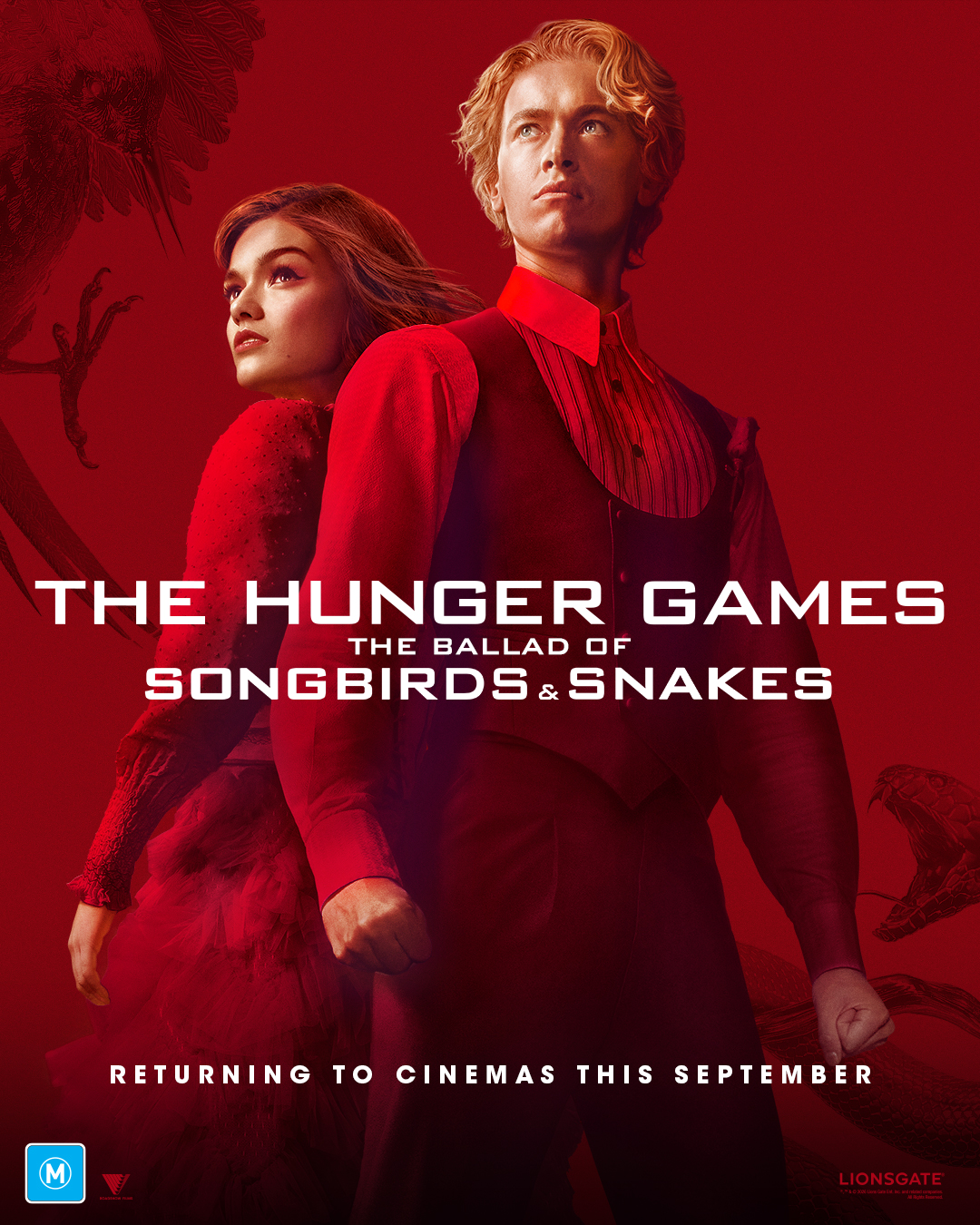 A movie poster of Hunger Games: The Ballad of Songbirds & Snakes.