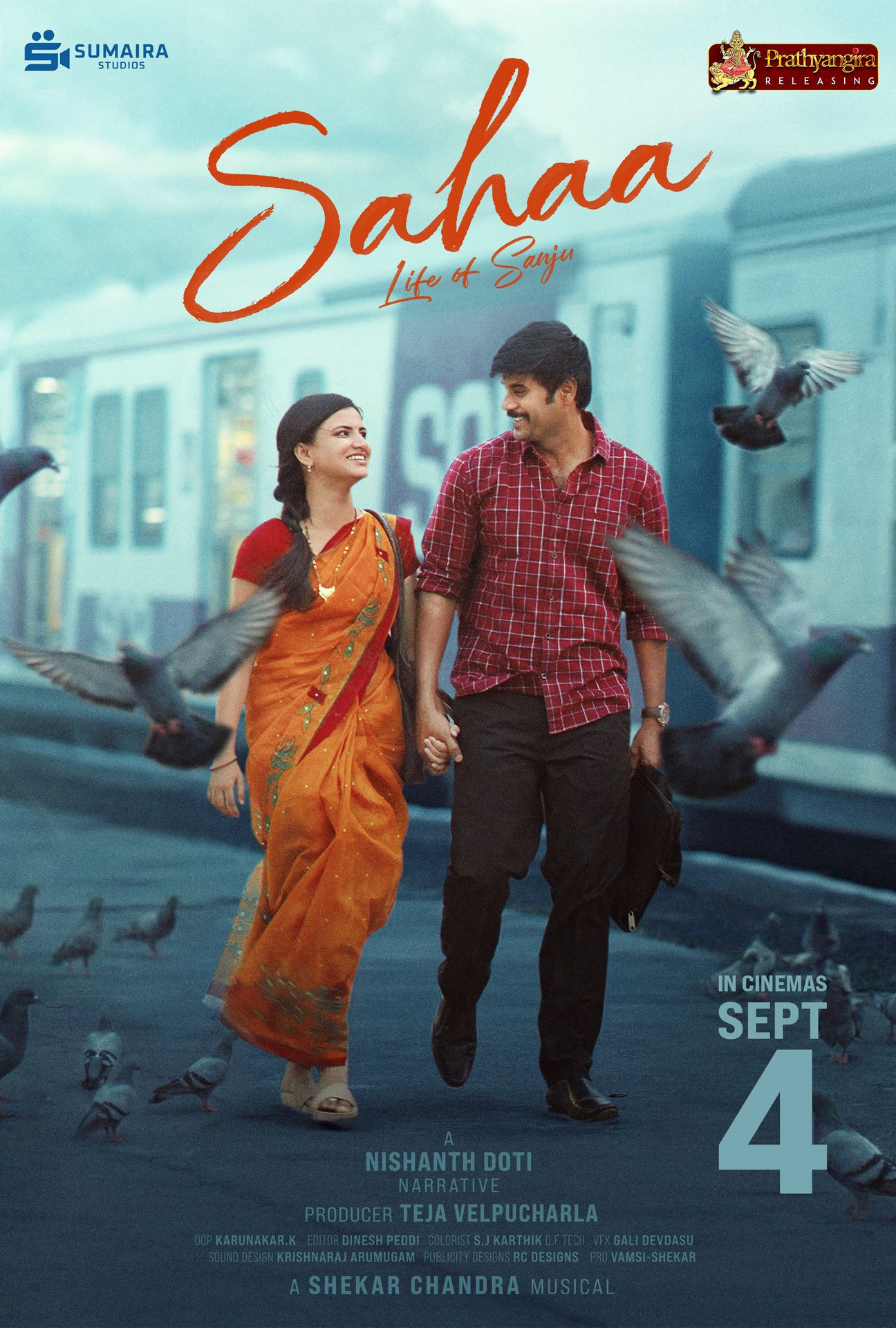 A movie poster of Sahaa.