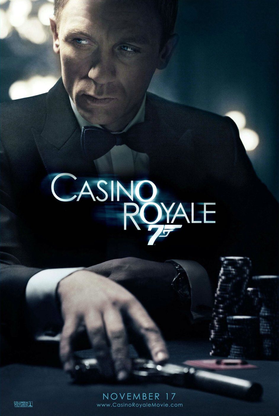 A movie poster of Casino Royale (20th anniversary).