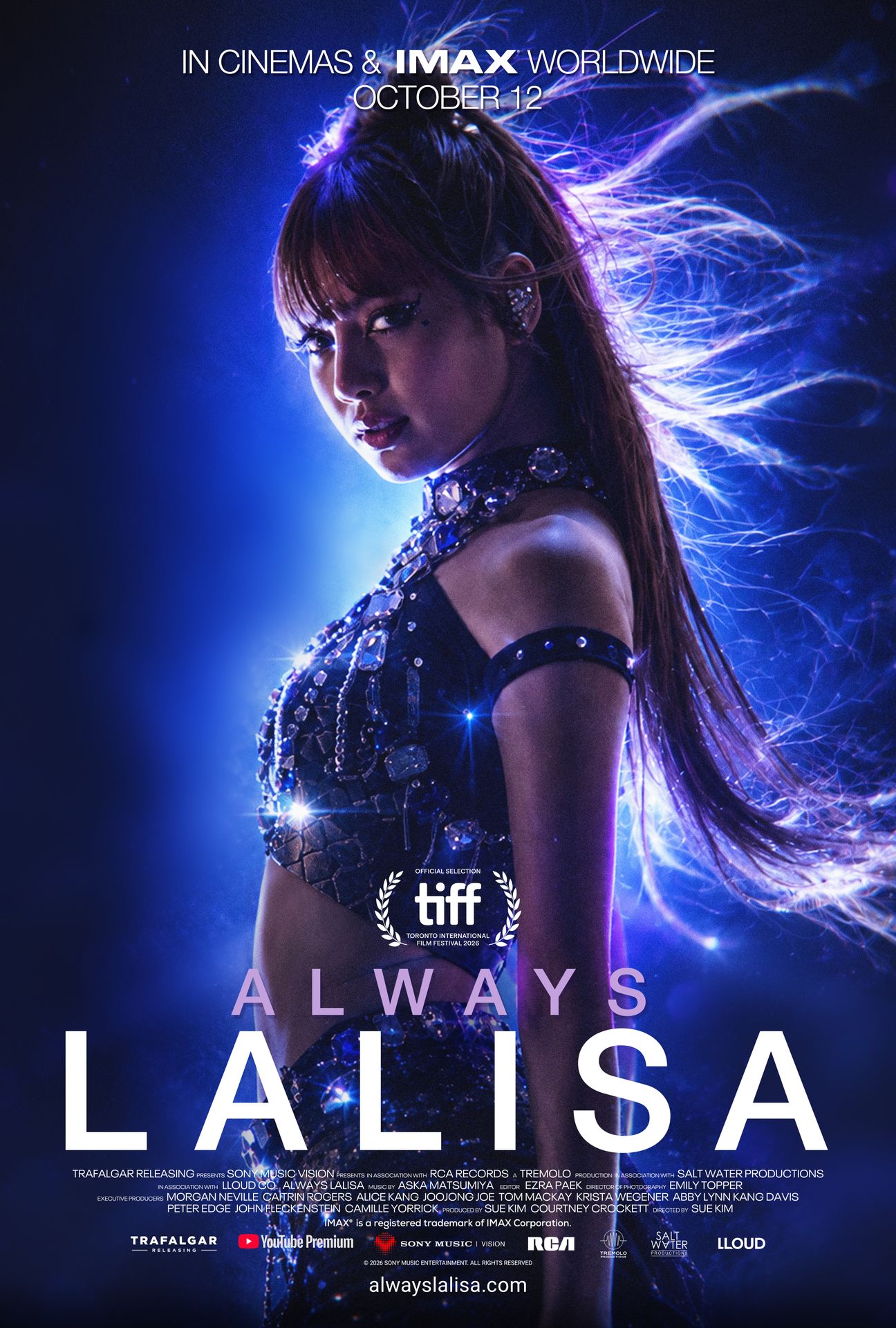 A movie poster of Always Lalisa. Starring Lisa (Lalisa Manobal). Release date 12 10 2026.