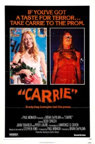 A movie poster of Carrie (50th anniversary).