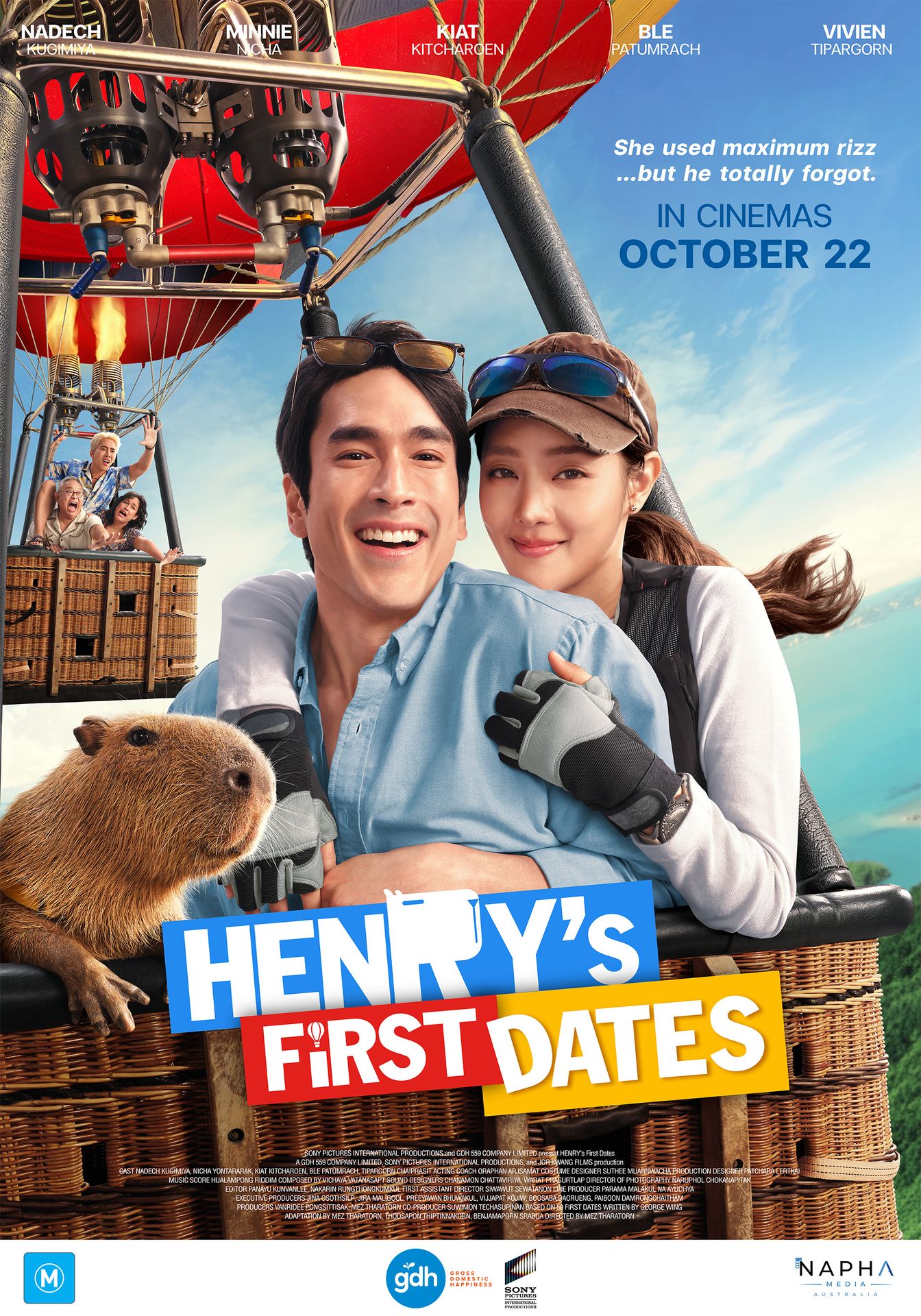 A movie poster of Henry's First Dates.