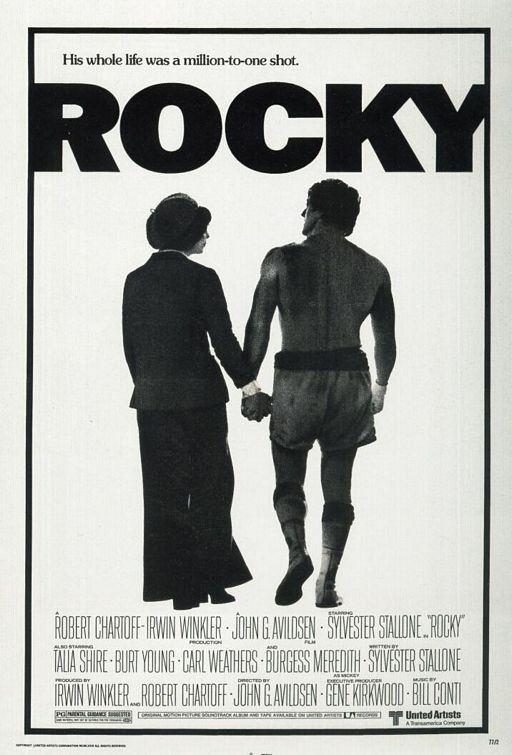 A movie poster of Rocky (50th anniversary).